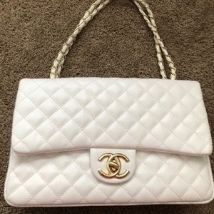 Large white shoulder bag